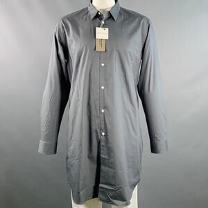 COMME des GARCONS HOMME PLUS Size XL Grey Cotton Longline Long Sleeve Shirt